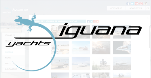 Composition graphique historique du projet Iguana Yachts