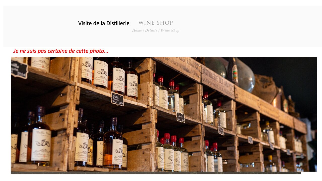 Page Visite de la Distillerie annotée